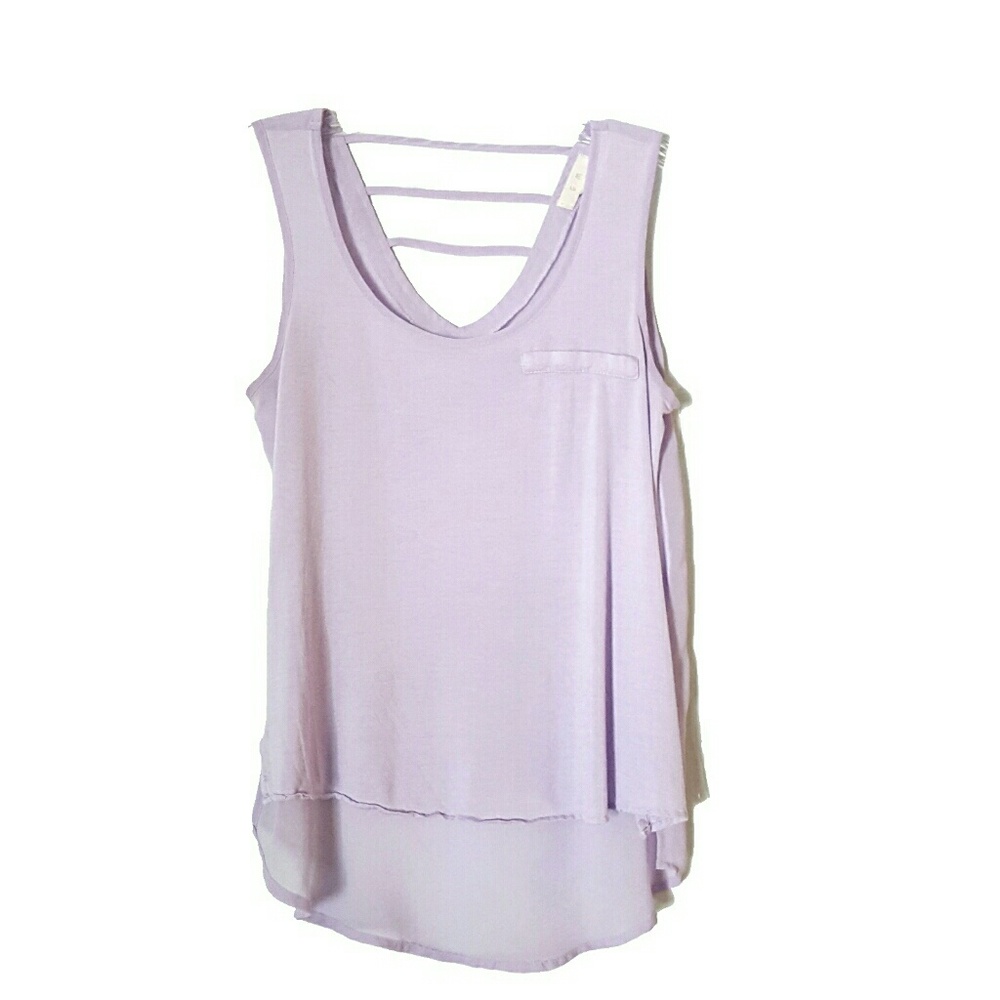 H (hanger) M |  Lavender Tank w/ Sheer Back